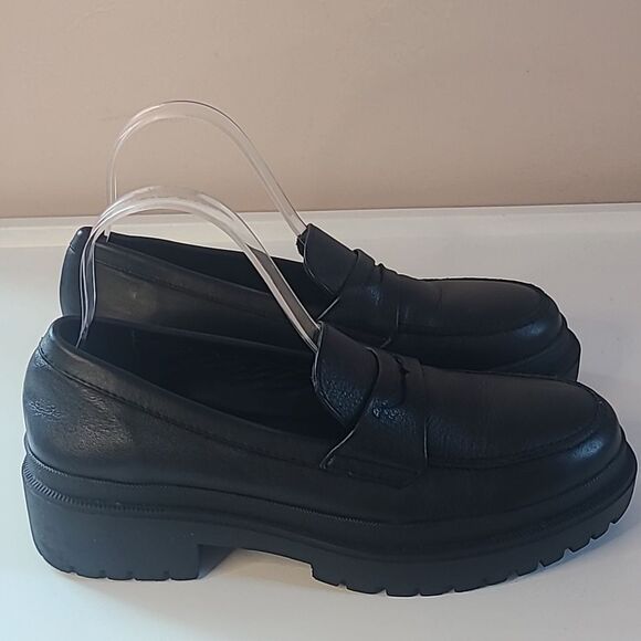 Portland Leather Patina ZOE CHUNKY LOAFER Black Size 9 EU 39 - Picture 6 of 16